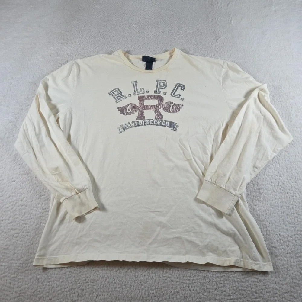 Vintage Mens Polo Ralph Lauren T‎ Shirt RLPC Size L 381 Bleecker Long Sleeve
